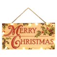 thumbnail image 1 of Letrero luminoso de madera Feliz Navidad XCF Adorno colgante, 1 of 2