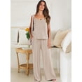 thumbnail image 4 of Set lounge de lino de 2 piezas ANRABESS para mujer, color albaricoque, XL, 4 of 8
