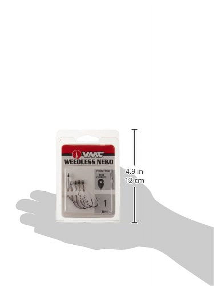 (3 pack) Weedless Neko Hook #1 for Fishing with 3° Offset Point and Resin Closed Eye