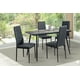 thumbnail image 1 of Comedor MOBILKRAFT Modelo Toyo Negro 4 Sillas Rectangular Tubular y Cristal Estilo Contemporáneo en Color Negro, 1 of 4