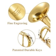Eastar Trumpet Set for Students Beginner Bb Standard Brass Instrument School Band Gold, with Case