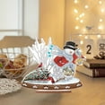 thumbnail image 5 of Christmas Diamond Art Painting Table Decoration, Snowman 5D DIY Diamond Art Table Decoration, Special Shape Gemstone Digital Kit Art Crafts Office Desktop Decoration, 5 of 7