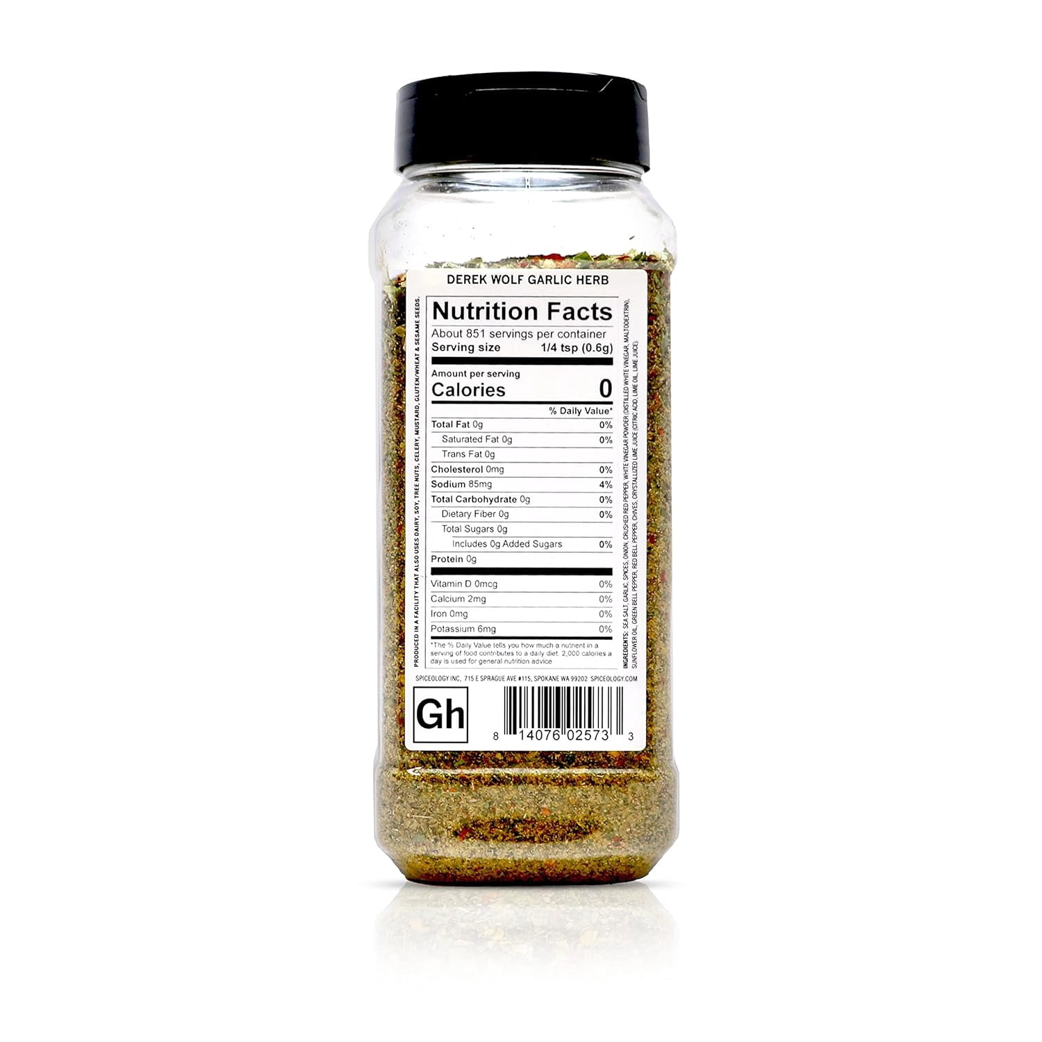 Spiceology Derek Wolf Garlic Herb Seasoning, 18 oz