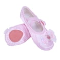thumbnail image 6 of Miqool Kids 2-12 Satin Ballet Dance Shoes Rhinestone Bow Soft Sole Slip-On Elastic Strap Stage Shoes Flats for Performance Gymnastics Yoga, 6 of 9