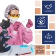 thumbnail image 4 of EZGOODZ Disposable Coveralls for Men, Women, Pack of 25 Large Pink Hazmat Suits Disposable, SPP 45gsm Disposable Hazmat Suit Costume with Front Zip, Elastic Cuffs and Ankles, Painters Suit Disposable, 4 of 7