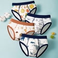 thumbnail image 2 of Gunia Kids Toddler Baby Boys Boxer Briefs 4Pcs Underwear Cute Cartoon Shorts Pants Cotton Trunks Underpants Breathable, 5-6 Years, 2 of 4