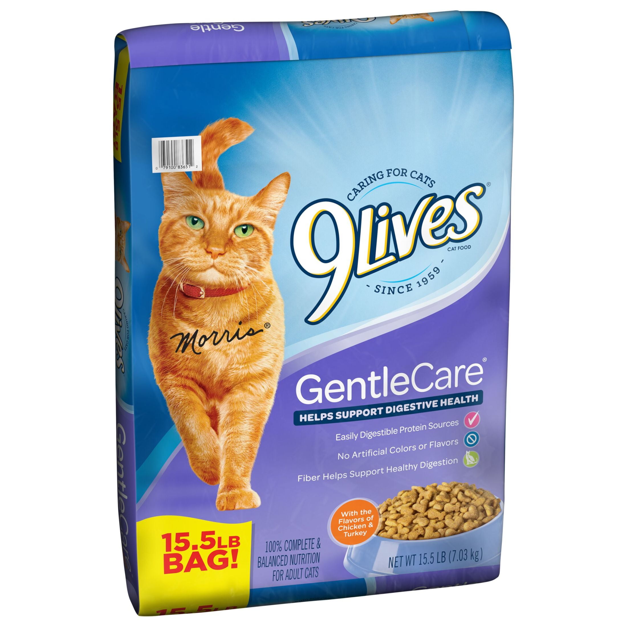 9Lives Gentle Care Dry Cat Food, 15.5 lb. Bag