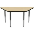thumbnail image 5 of ECR4Kids 30in x 60in Trapezoid Premium Thermo-Fused Adjustable Activity Table Maple/Black/Black - Super Leg, 5 of 8
