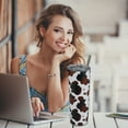 thumbnail image 5 of Cow Print Tumbler With Lid and Straw Stainless Steel 20oz Cow Print Skinny Tumbler Insulated Cow Print Cups Water Bottle Coffee Mug Travel Tumbler Gifts for Women, 5 of 6