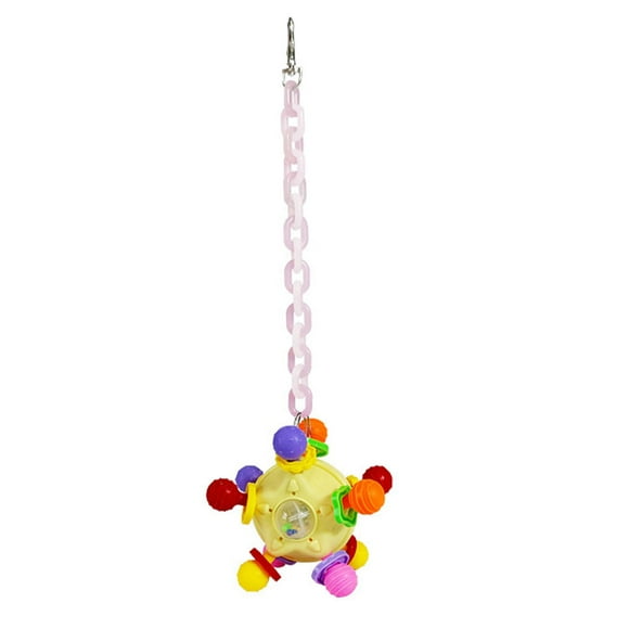 Juguete para masticar pájaros Salvador jaula colgante amarillo