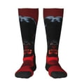 thumbnail image 2 of Lsque Black Panther Red Background Printed Crew Socks Men's Women's LightWeight Thin Casual Calf Socks ,Knee High Socks,Cotton Socks, 2 of 9