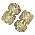 thumbnail image 1 of Accesorio para manguera de jardín de 1/2 pulgada, conectores de manguera de jardín de ajuste universal, garantía contra fugas para riego de agua, construcción de latón duradera que brinda resistencia, 1 of 5