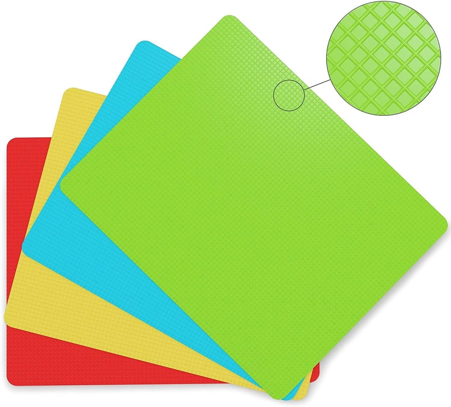Plastic Kitchen Cutting Boards Set,Small Flexible Cutting Mats,Cutting Boards for Kitchen,Non Slip Plastic Cutting Mats for Home,Indoor