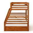 thumbnail image 4 of Furniture of America Luke Wood Oak Twin/Full Kids Bunk Bed with Drawers, 4 of 7