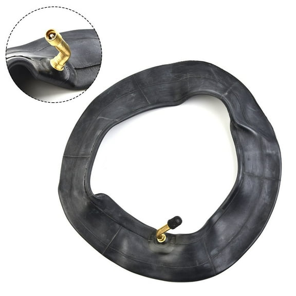 Girlsshop 10 Inch Inner Tube 10X2.125 Thick Butyl Rubber Curved Nozzle Inner Tube for Electric Scooter