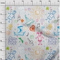 thumbnail image 3 of oneOone Rayon Orange Fabric Kids Sewing Craft Projects Fabric Prints By Yard 56 Inch Wide, 3 of 4