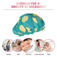 thumbnail image 6 of KLL Lemon Blue Pattern Shower Cap & Bath Cap for Women,Reversible Oversized Waterproof Shower Caps for all Hair Lengths,Elastic Reusable Bathing Hair Cap, 6 of 6