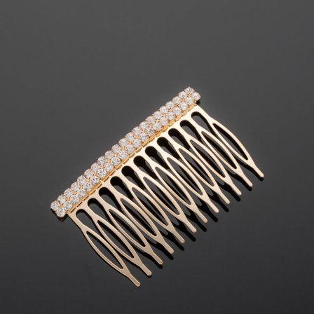 Gold Clear Pair Hair Comb L2.5 X W.3