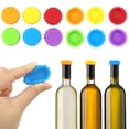thumbnail image 1 of Tapón de botella de 24 piezas, tapones de cerveza de silicona reutilizables, tapa de goma para vino, cerveza, champán, licor, botellas Zefei Wu  9024735035817, 1 of 5