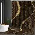 thumbnail image 3 of 4PCS Purple Gold Marble Shower Curtain Sets with Rugs, Abstract Bathroom Sets with Shower Curtain and Rugs, Modern Bathroom Curtains Shower Set with Accessories for Bathroom Decor, 3 of 6