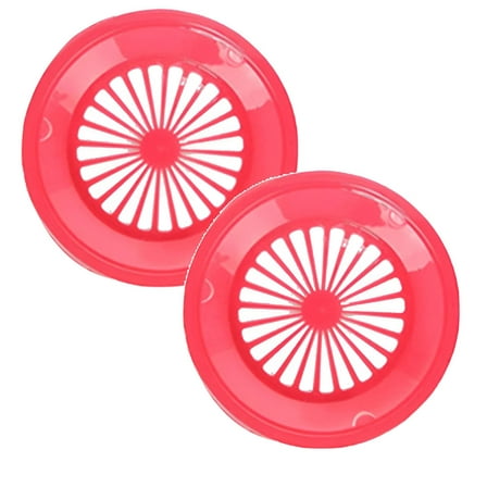 ACDANC Snap-in Grooves Plastic Paper Plate Holders Reusable 5 Color Heavy Duty Supports for Picnic Party Dinner 2PC(Red)