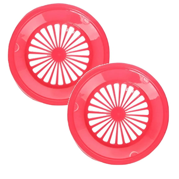ACDANC Snap-in Grooves Plastic Paper Plate Holders Reusable 5 Color Heavy Duty Supports for Picnic Party Dinner 2PC(Red)