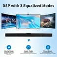thumbnail image 6 of 3 in 1 Detachable Sound Bar for TV, 100W Split Soundbars Bluetooth 5.0 Surround Sound System for TV Home Audio 36" Soundbar Speaker, ARC/Optical/AUX Connection & Remote, 6 EQ Modes, Wall Mount, 6 of 8