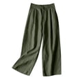 thumbnail image 1 of WILLBEST Pantalones Casuales de Lino para Mujer, con Bolsillos, Elásticos, Transpirables, de Cintura Holgada, Cómodos para Uso Diario. Mediana, 1 of 2