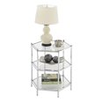 thumbnail image 3 of Convenience Concepts Hexagonale Crête Royale 3 Niveaux Chromé Table de Fin, 3 of 3