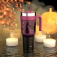 thumbnail image 7 of Zak Designs 40oz Hocus Pocus Straw Handle Tumbler, Stainless Steel Vacuum Insulated Waverly Tumbler Featuring a Sliding Lid, 7 of 7