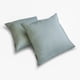 thumbnail image 2 of Fundas de almohada lisas HomeCentric en azul oscuro (paquete de 2), 60 x 60 cm (24 x 24 pulgadas), de seda artística, para sofá, con estampado liso, estilo moderno - Azul oscuro, 2 of 5