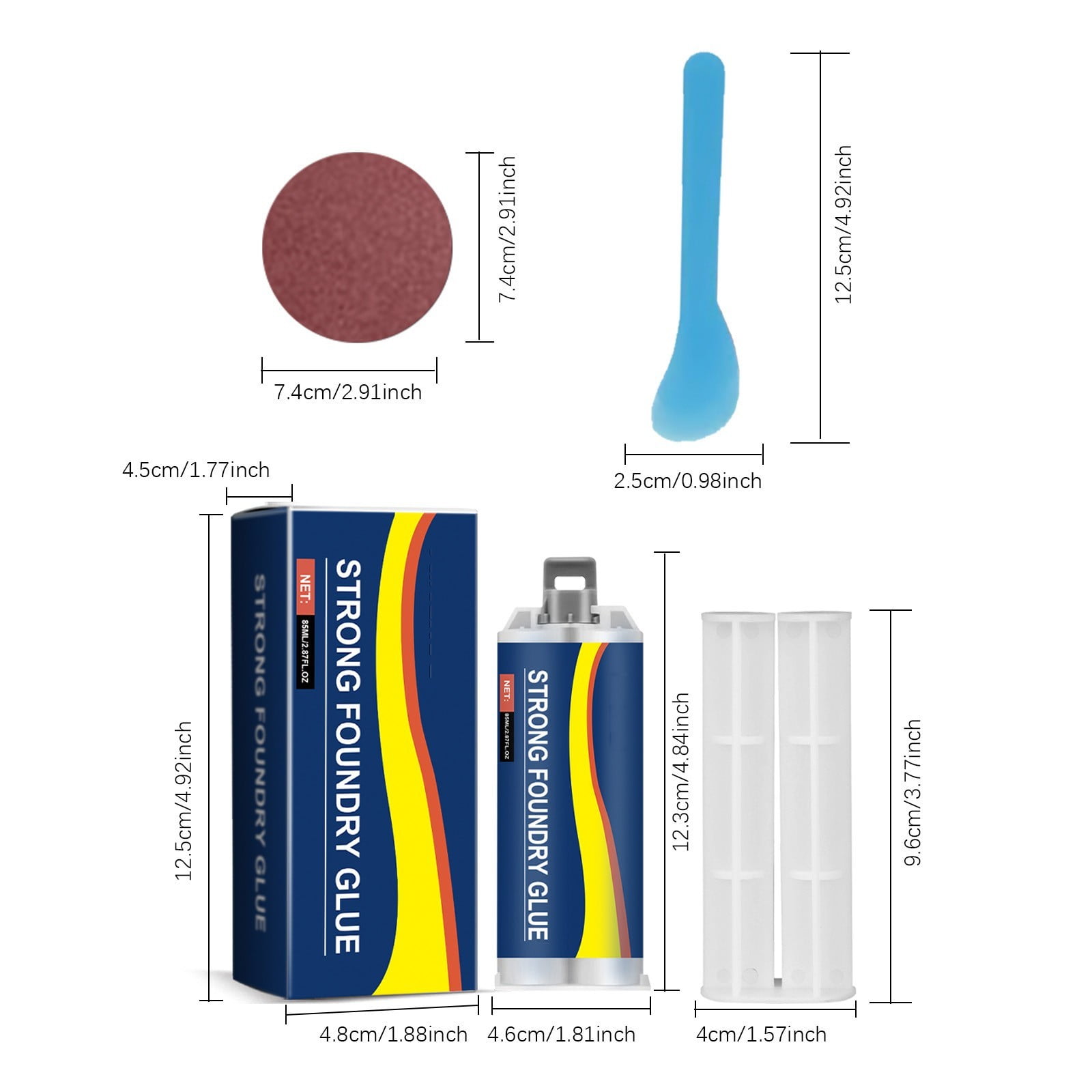 Cadorn 2 - Pack 85ml Strong Foundry Glue - High - Strength Metal, Ceramic, Stone Repair Adhesive