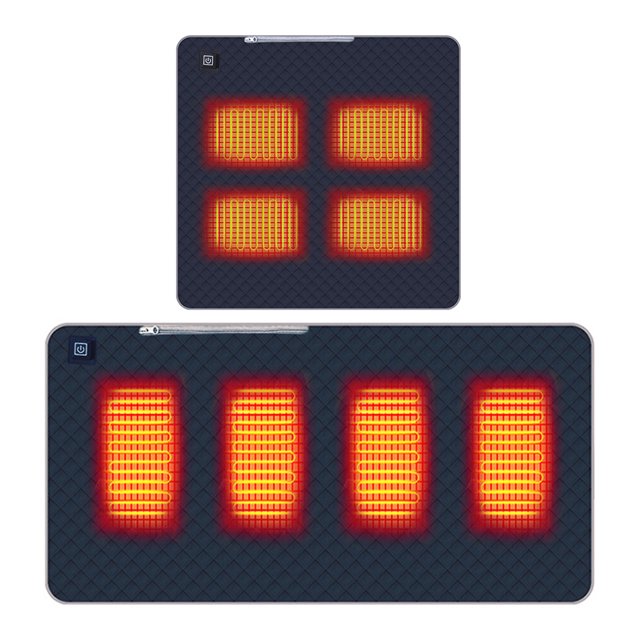 Cojín para Asiento Camping Al Aire Libre Silla Con Calefacción Plegable Eléctrica 4 Zonas Alimentación USB/tipo C Viajes en Coche Estadio Y Parque
