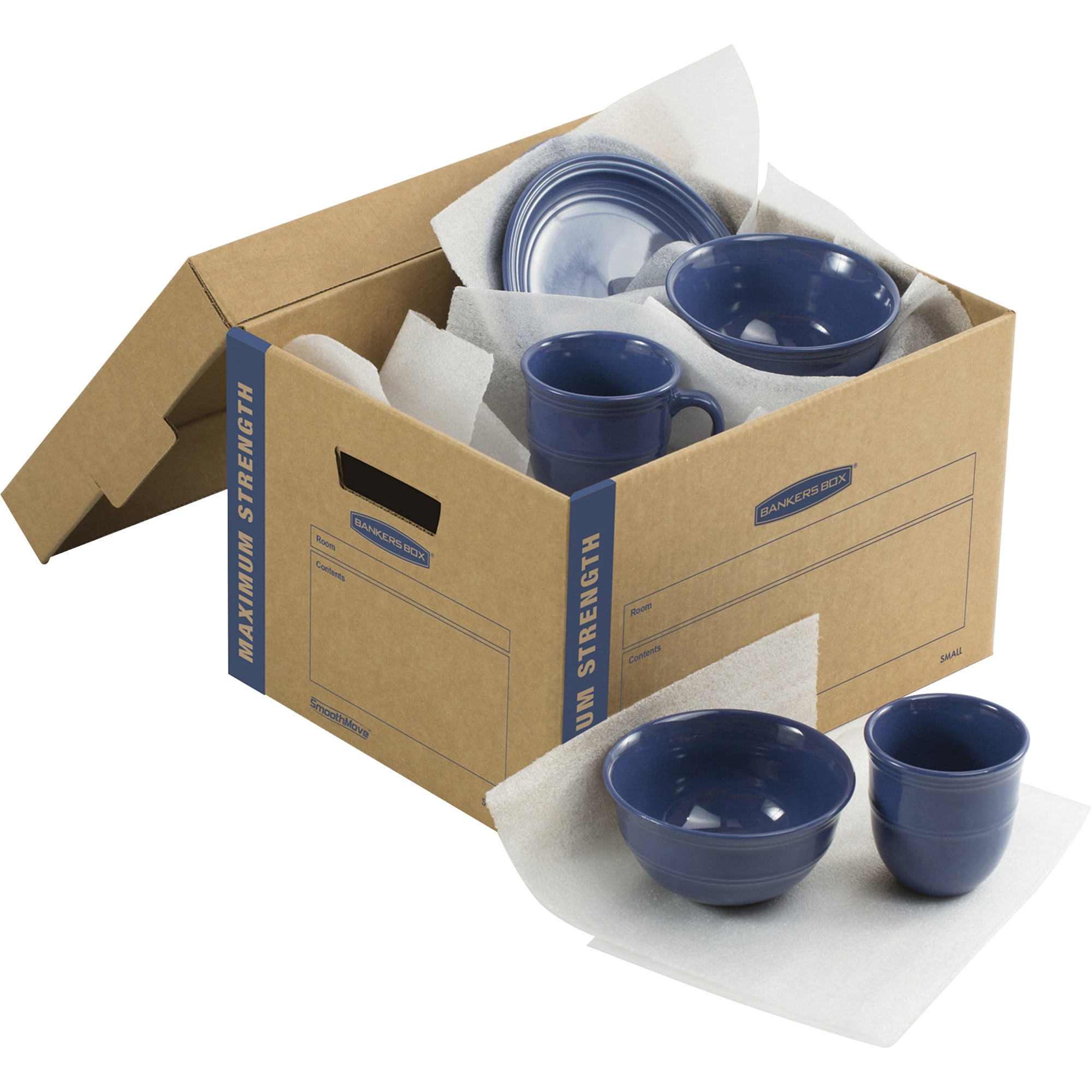 Bankers Box, FEL7710201, SmoothMove Maximum Strength Moving Boxes, 8 / Pack, Kraft