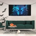 thumbnail image 2 of Lsque Futuristic Blue Light Wolf Pattern Party Banner, Festive Banner , Holiday Celebrations and Events for Carnival Birthday Party Festival Decorations-Medium, 2 of 8