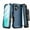 Blue, variant on MyBat Pro Maverick Series Case with Holster and Tempered Glass for Apple iPhone 16 - Black