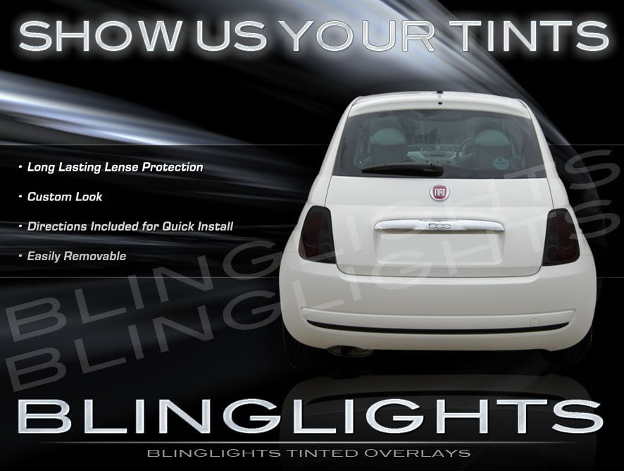 Fiat 500 Smoked Tinted Overlays Film for Taillamps Taillights Tail - Walmart.com