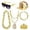 Gold, variant on YAYUBA 80s 90s Hop Kit Rapper Accessories Outfit for Men Women Halloween Party,Gold