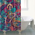 thumbnail image 4 of Purple Pioneer Flower and Paisley Pattern Shower Curtain 84"x72" ,Bathroom Decorative Shower Curtains Set with 12 Hooks,Modern Waterproof Washable Shower Curtain, 4 of 6