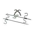 thumbnail image 6 of Christmas Stocking Holder Stand Decor 60" Black Wrought Iron Storage Portable Hat Coat Cloth 6 Hooks Hanger Stand Renovators Supply, 6 of 9