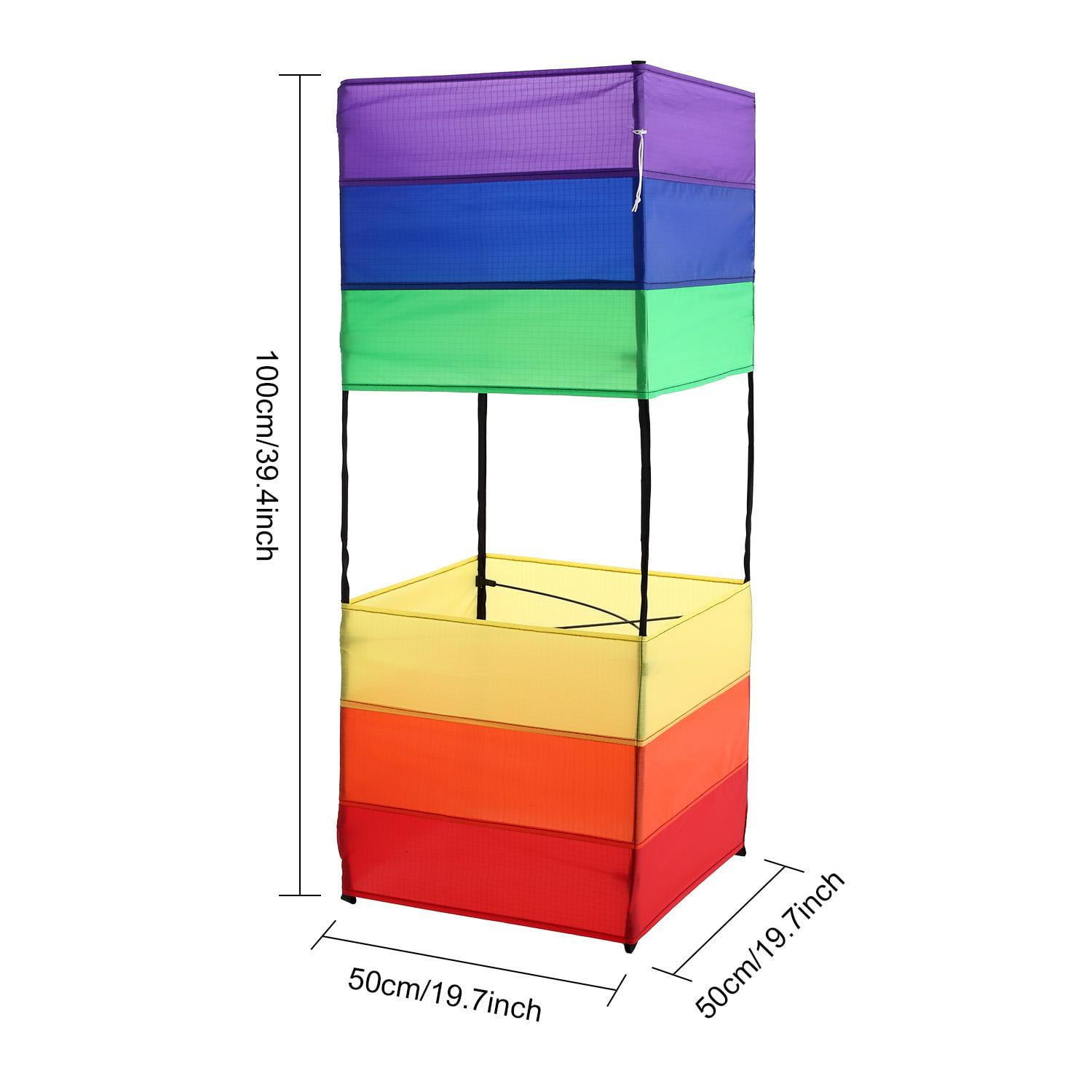 Rainbows Rectangle Box Kite for Kids and Adults Outdoor Games