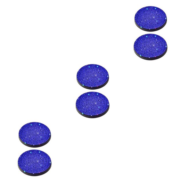 yingyy Pack of 2 PVC Plastic Automobile Cup Holder Mat Portable Waterproof Washable Anti-slip Rhinestone Pad Accessories Blue 3Set