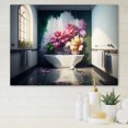 thumbnail image 2 of Designart Luxury Bathroom With Blooming Flowers II Canvas Wall Art, 2 of 5