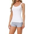thumbnail image 4 of INSPIRAR CHIC Camiseta de Encaje para Mujeres, Top de Pijama de Algodón, Camiseta Interior Suave y Cómoda, M Blanca, 4 of 6