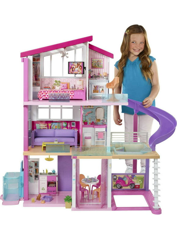 Barbie DreamHouse Dollhouse with 70+ Accessories, Working Elevator, Lights & Sounds