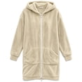 thumbnail image 5 of cocolona Long Fleece Jacket for Women Double-Sided Fuzzy Long Sleeve Outerwear Hooded Zipper Fall Winter Long Coat with Pocket, 5 of 6