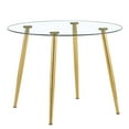 thumbnail image 7 of Gzxs Round Glass Dining Table with Golden Metal Legs, 40 Inch Modern Circle Kitchen Table, Dining Room Table for 4-6, Easy to Assemble, 7 of 7