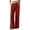 BY25-Red, variant on Womens Cotton Linen Dress Pants Button High Waisted Wide Leg Business Casual Trousers With Pockets Elastic Waist Black S