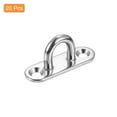 thumbnail image 3 of Uxcell 20 Pack Pad Eye Plate, 1.8 Inch 304 Stainless Steel Ceiling U Hooks, Silver, 3 of 6