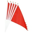 thumbnail image 1 of Unique Bargains Bâton de Drapeau Rouge, Petit Drapeau DIY à Main 11.8x7.8 Pouces Triangle Lot de 12, 1 of 5